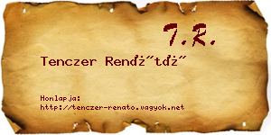 Tenczer Renátó névjegykártya