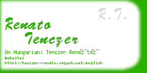renato tenczer business card